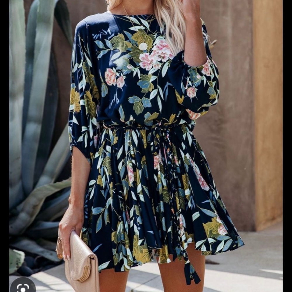Vici floral Rope Tie Dress
